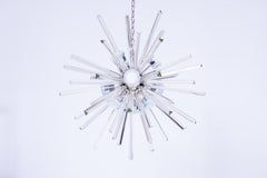 Italian Murano Glass Sputnik Chandelier with Triedro Prisms, 2020s