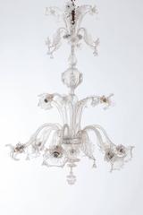 Italian Chandelier in Murano Glass in the Style of Galliano Ferro, circa 1920s