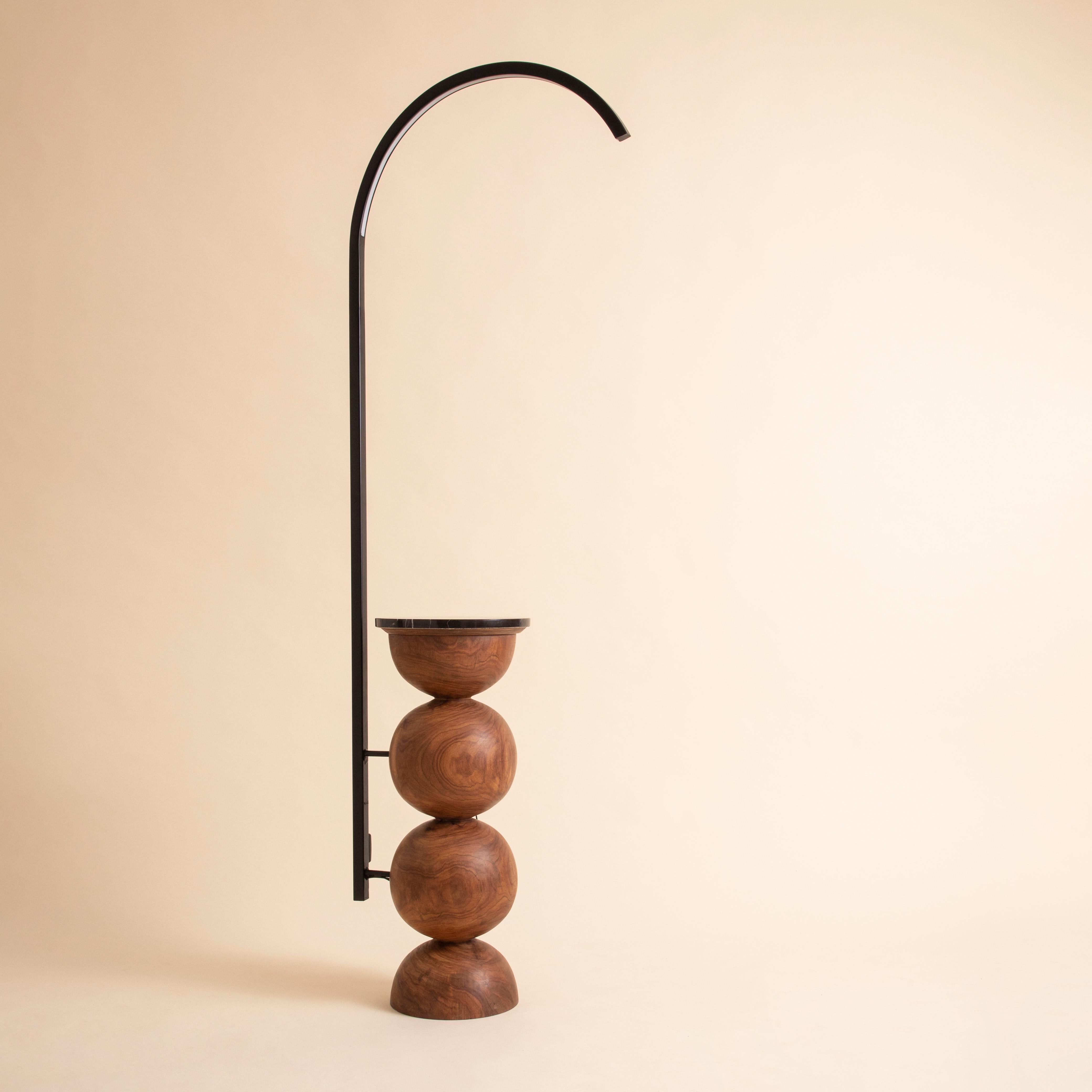 Hand-Crafted Ball arc floor lamp For Sale