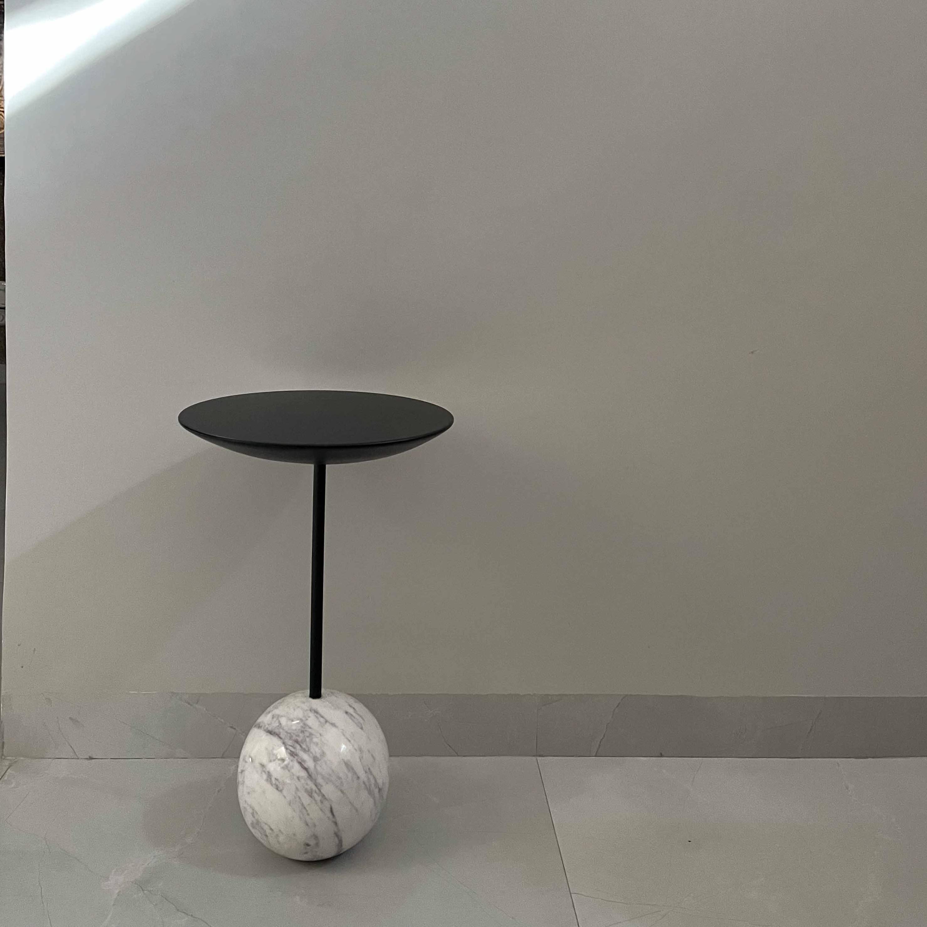 Hand-Crafted Ball End Table For Sale