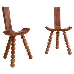 Ball tripod dining chair set of 2