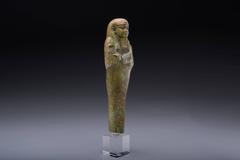 Ancient Egyptian Faience Shabti Figure, 664 BC