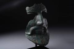 Ancient Greek Bronze Helmet Mask, 350 BC