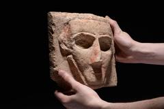 Ancient South Arabian Stone Abstract Pillar Sculpture, 250 BC