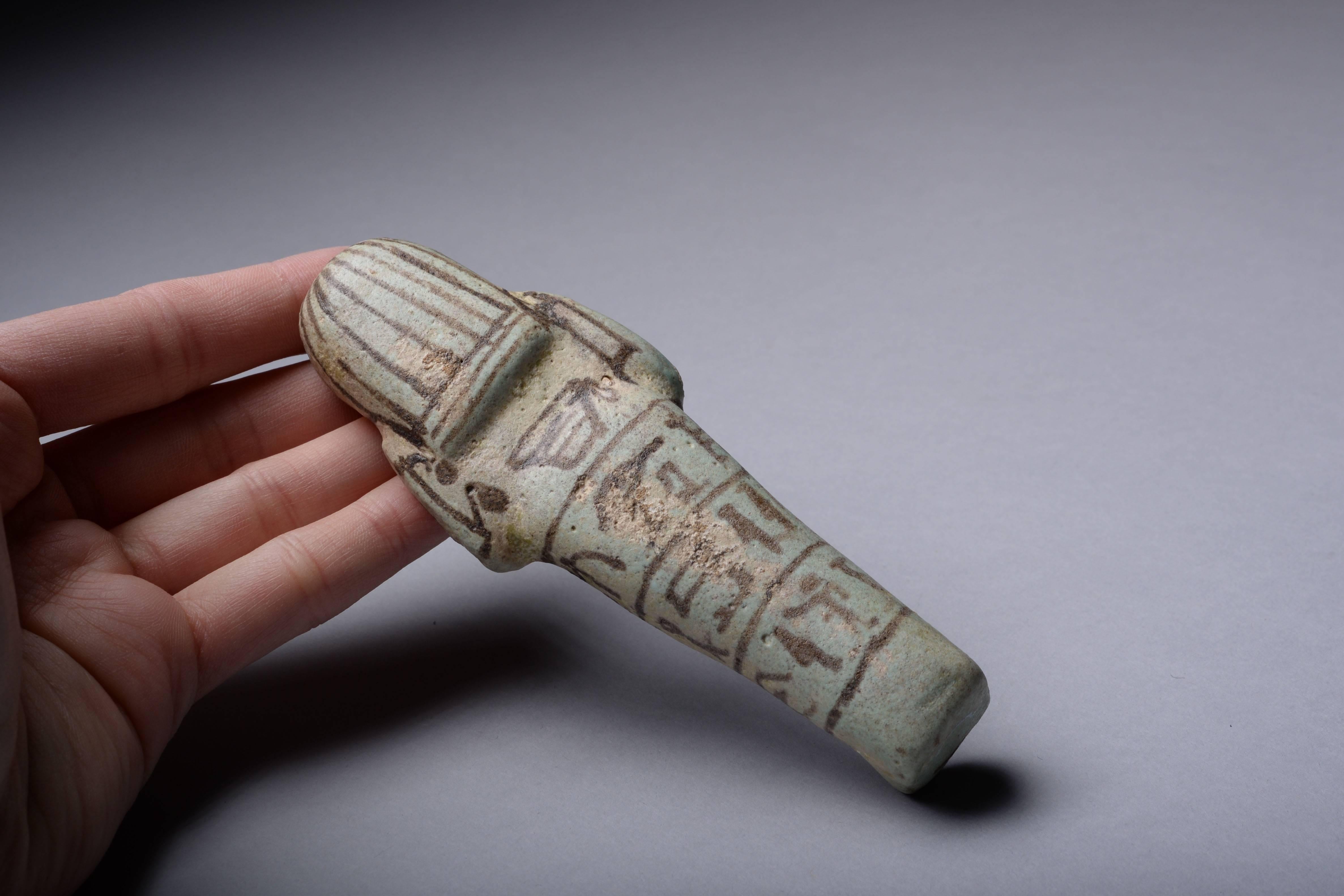 18th Century and Earlier Ancient Egyptian Shabti for May, Scribe of Ptah