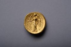 Ancient Greek Gold Coin of King Alexander the Great, 323 BC