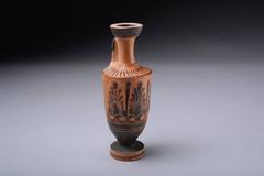 Ancient Greek Black Figure Pottery Vase, 490 BC