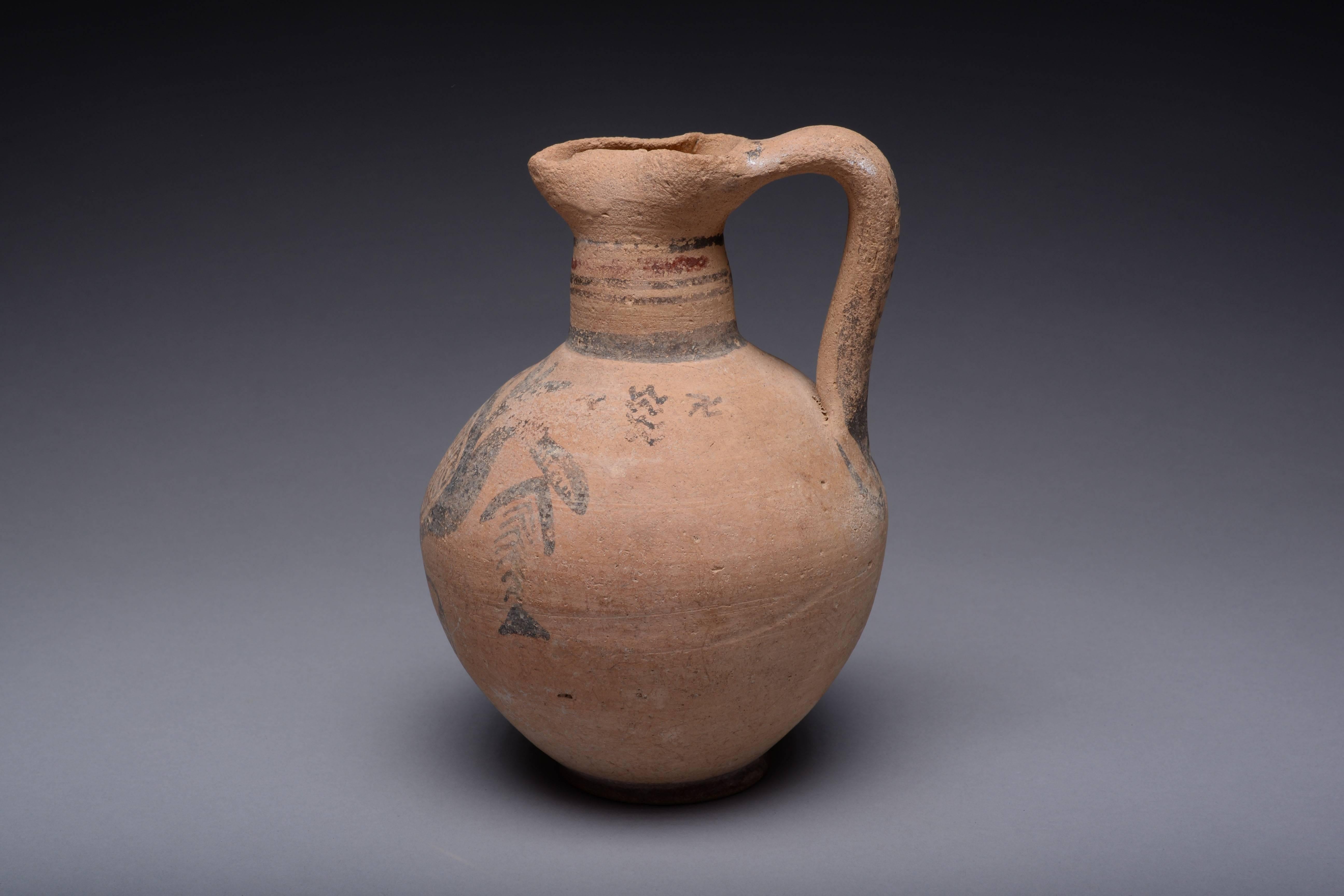Classical Greek Ancient Greek Cypriot Geometric Bird Amphora, 700 BC