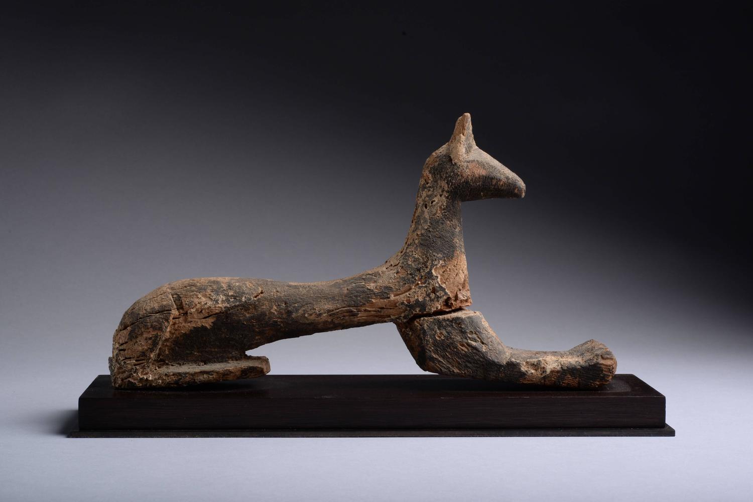 Ancient Egyptian Wooden Carving of Anubis as a Jackal, 700 BC at 1stdibs