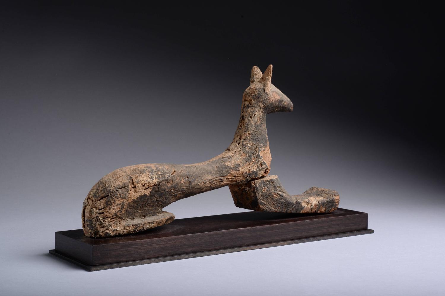 Ancient Egyptian Wooden Carving of Anubis as a Jackal, 700 BC at 1stdibs