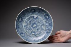 Antike chinesische Schiffswrack geborgene Starburst-Platte:: 1817