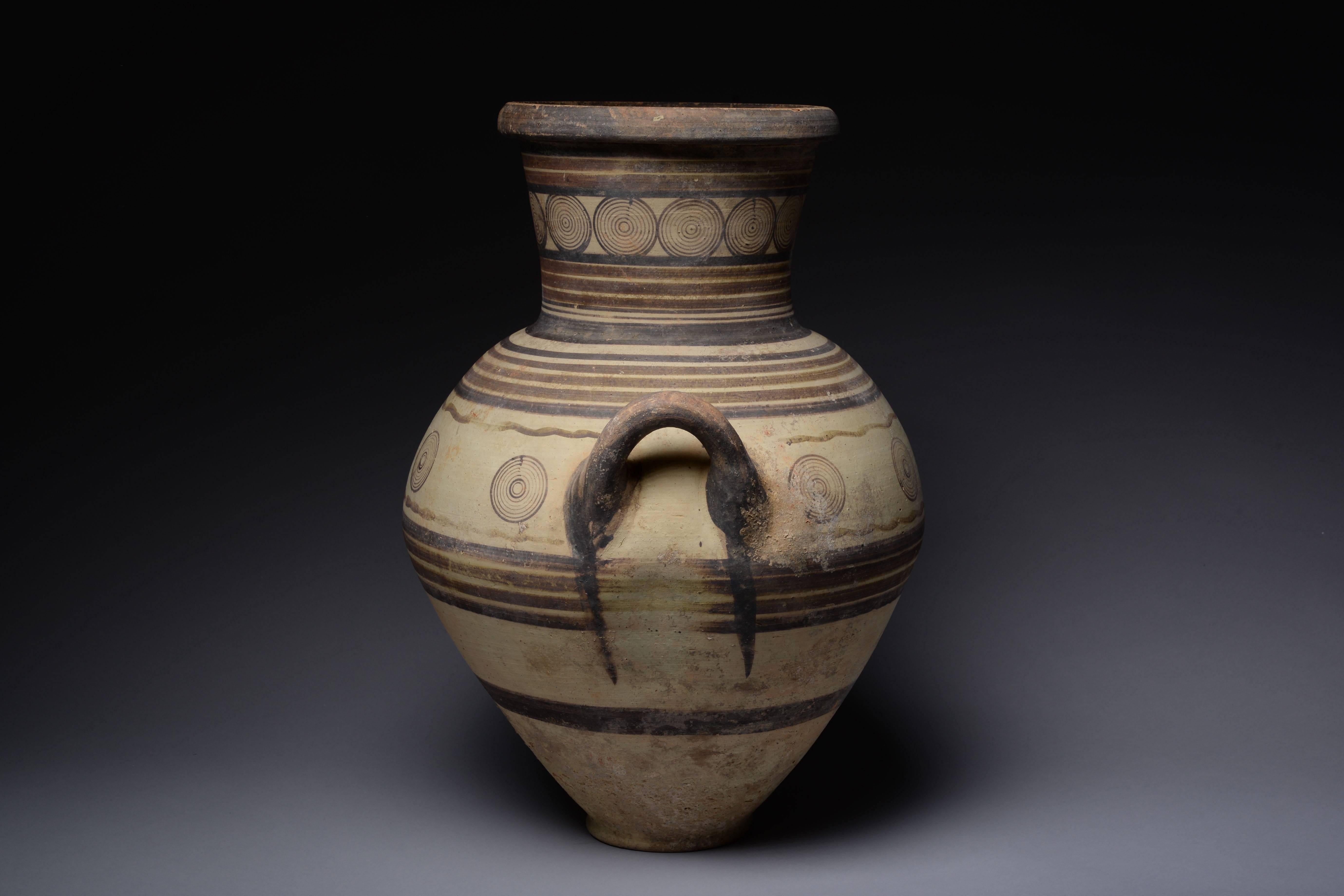 Classical Greek Huge Ancient Cypriot Geometric Period Amphora - 950 BC