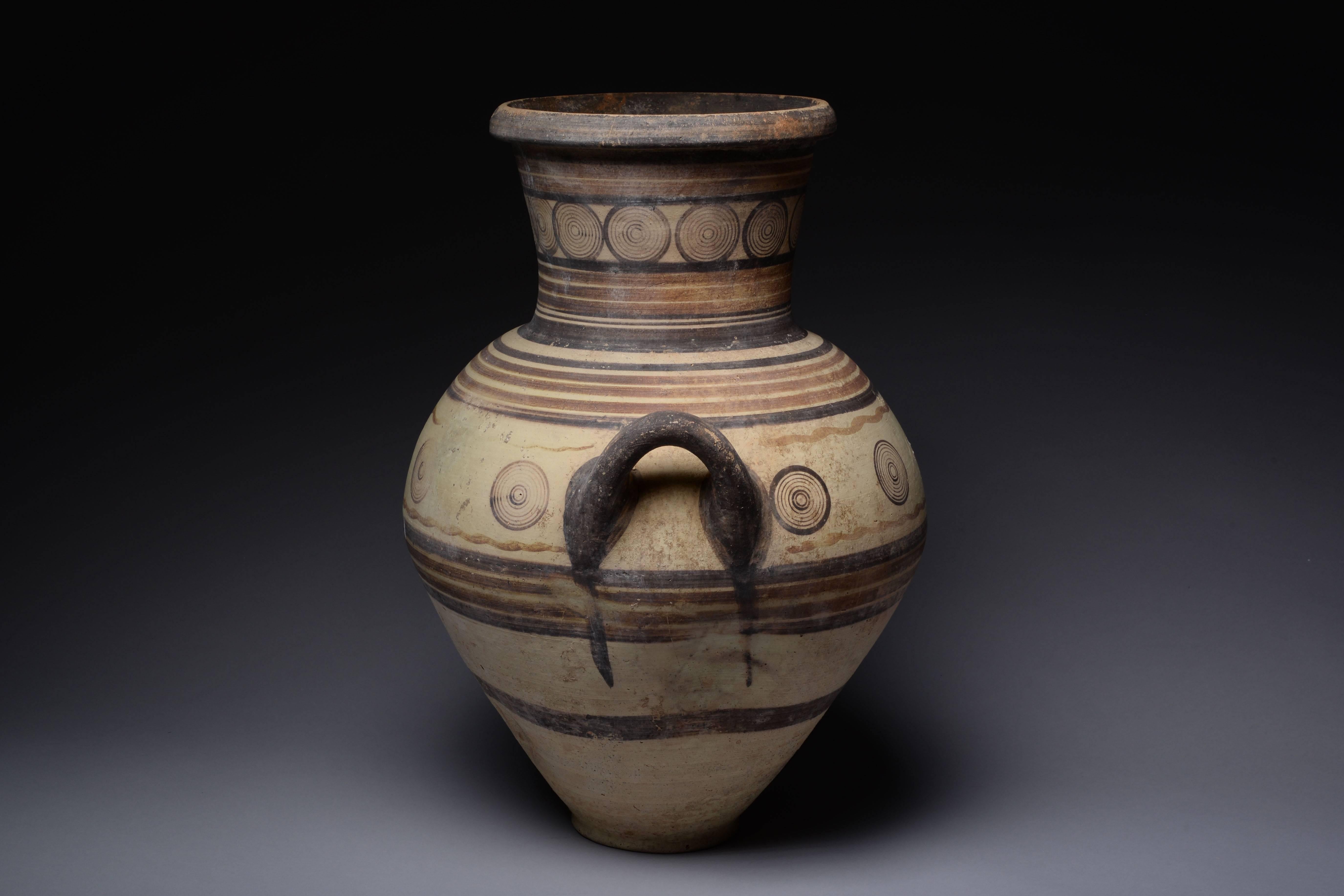 18th Century and Earlier Huge Ancient Cypriot Geometric Period Amphora - 950 BC