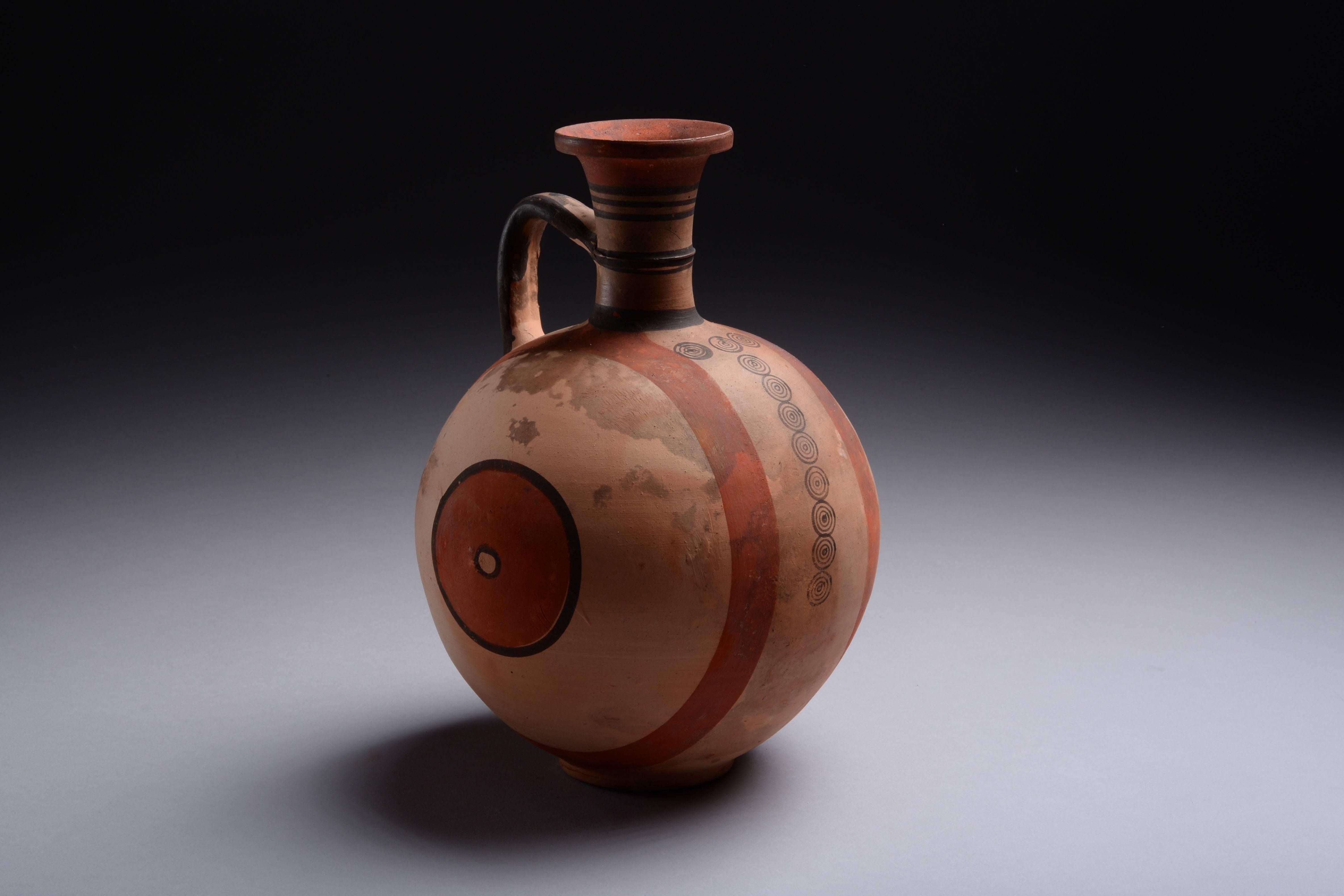 Classical Greek Ancient Cypriot Geometric Pottery Oinochoe / Jug, 750 BC