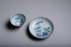 Antique Shipwreck Salvaged Nanking Jingdezhen Porcelain Tea Set, 1750 AD