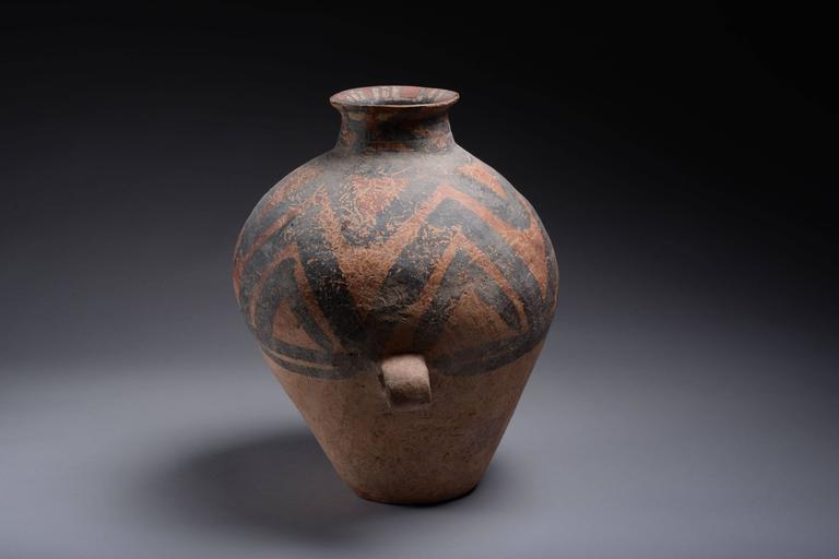 Ancient Chinese Neolithic Yangshao Culture Pottery Amphora, 3000 BC at