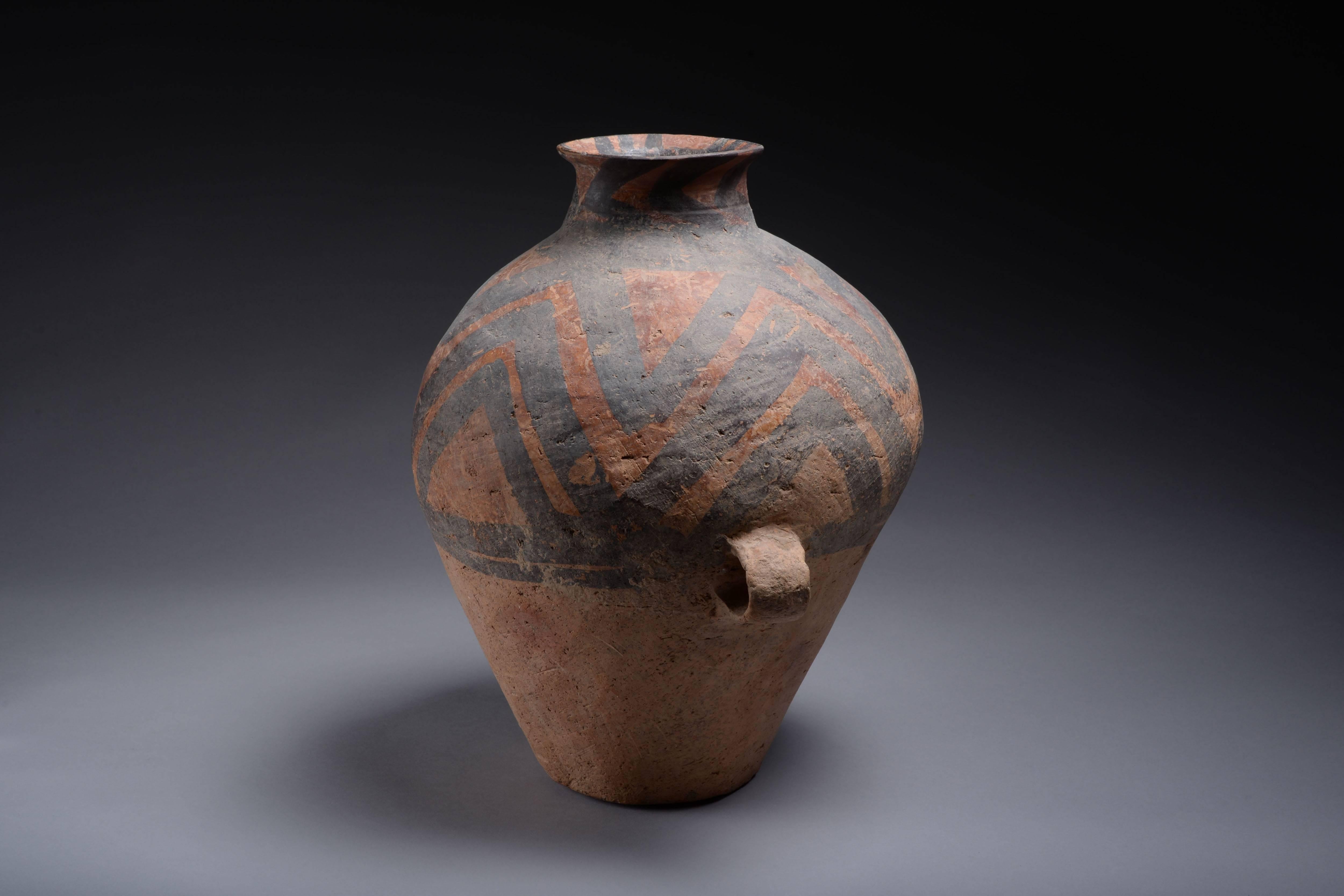 18th Century and Earlier Ancient Chinese Neolithic Yangshao Culture Pottery Amphora, 3000 BC
