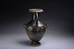 Ancient Greek Black Glazed Pottery Hydria, 350 BC