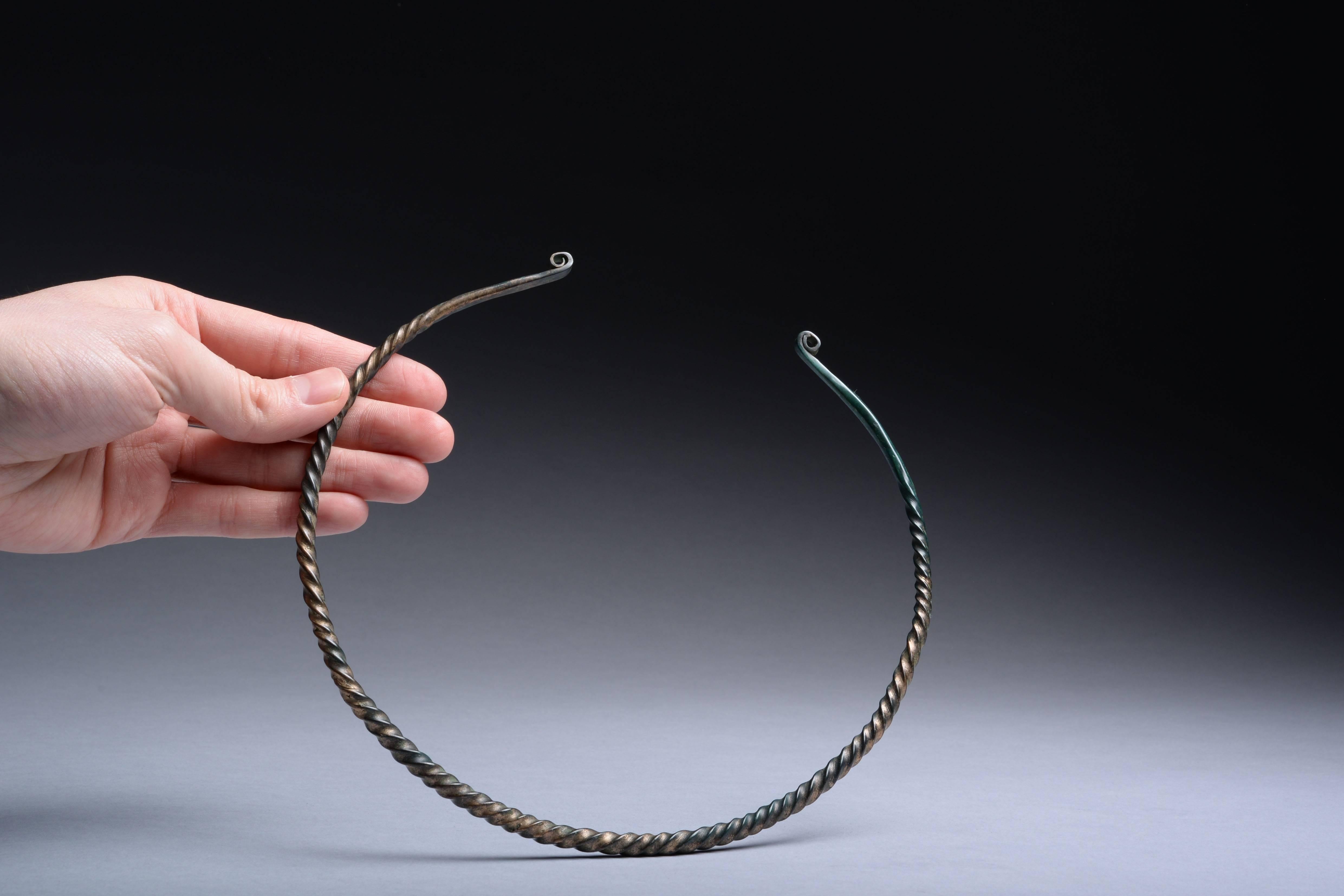 Ancient European Bronze Age Celtic Twisted Torc, 800 BC In Excellent Condition In London, GB