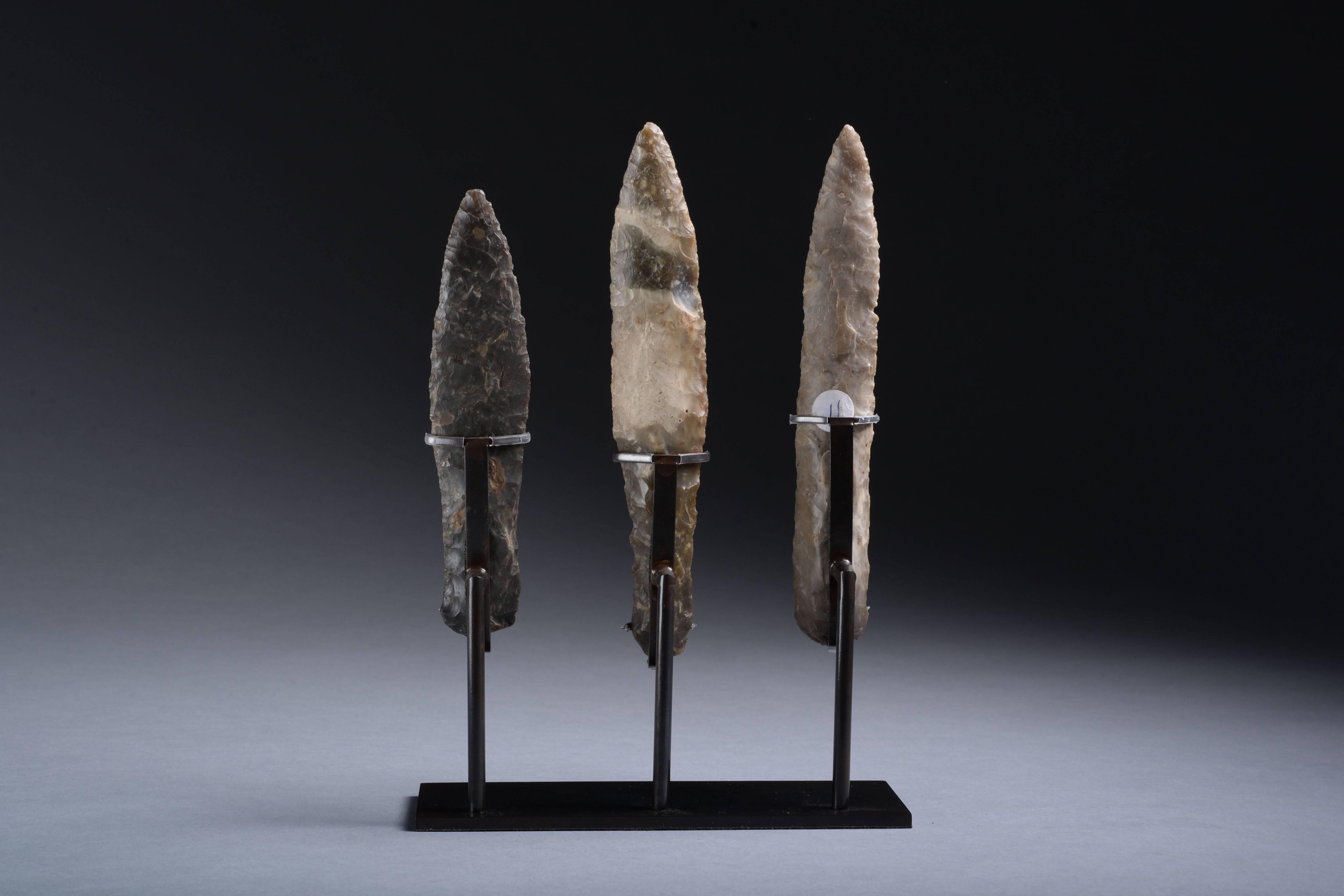 Collection of Prehistoric Neolithic Scandinavian Flint Daggers, 1900 BC In Excellent Condition In London, GB
