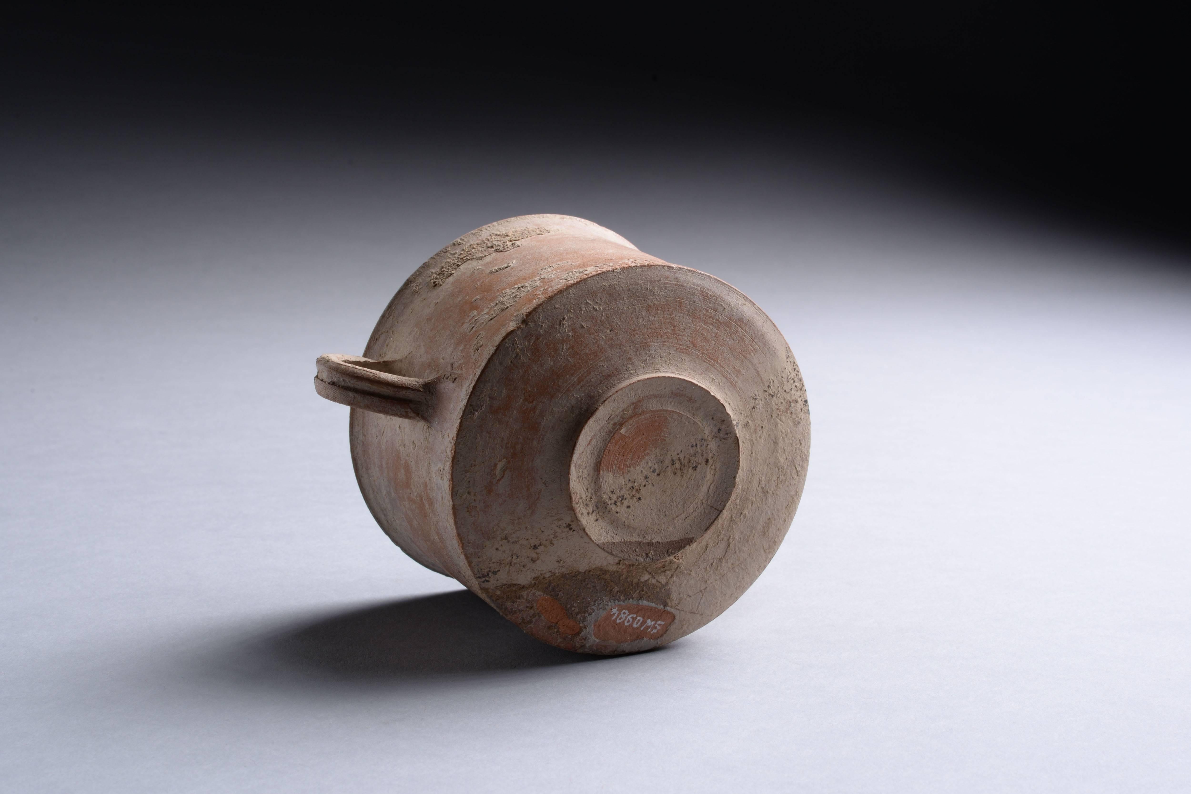 Ancient Roman Pottery Skyphos, 100 AD 1
