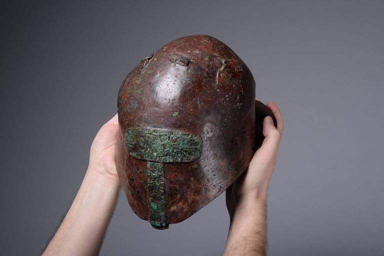 Rare Ancient Greek Apulo Corinthian Helmet, 450 BC For Sale at 1stDibs