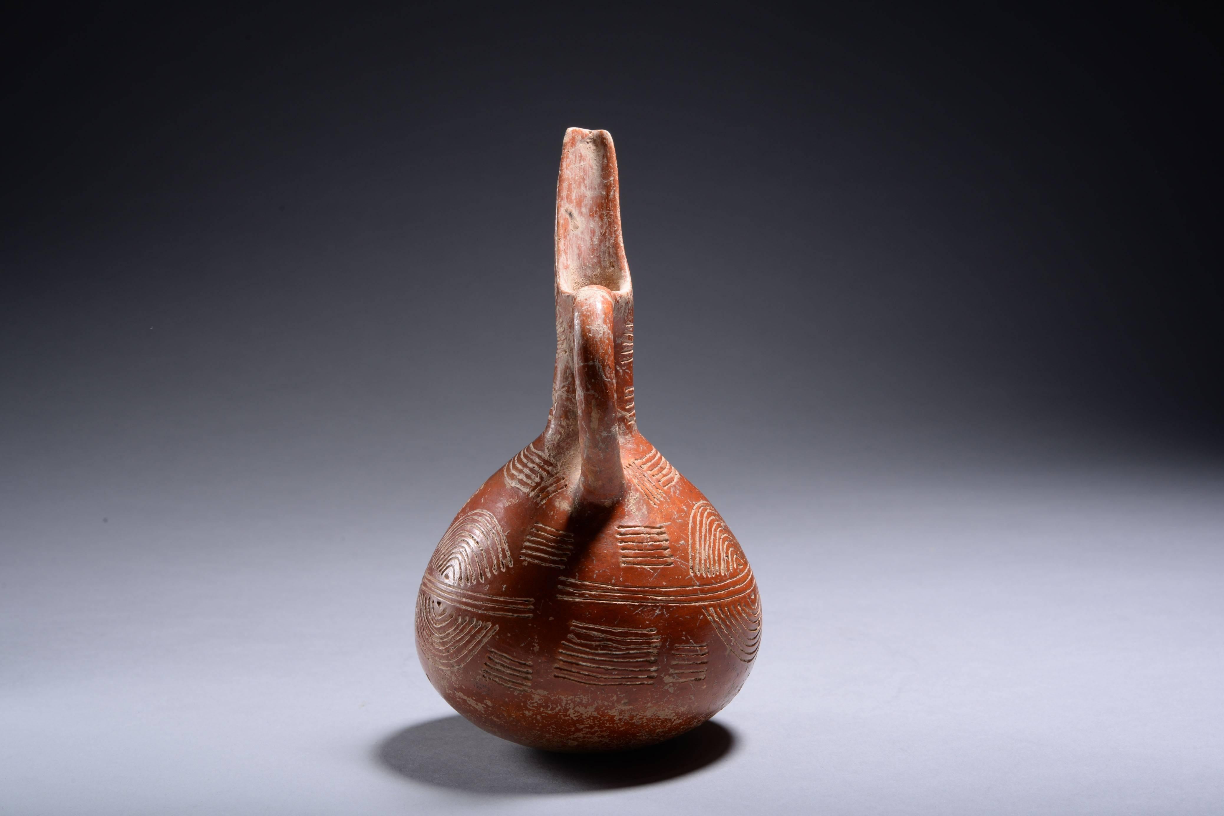 Classical Greek Cypriot Early Bronze Age Red Polished Ware Beaked Jug, 2300 BC