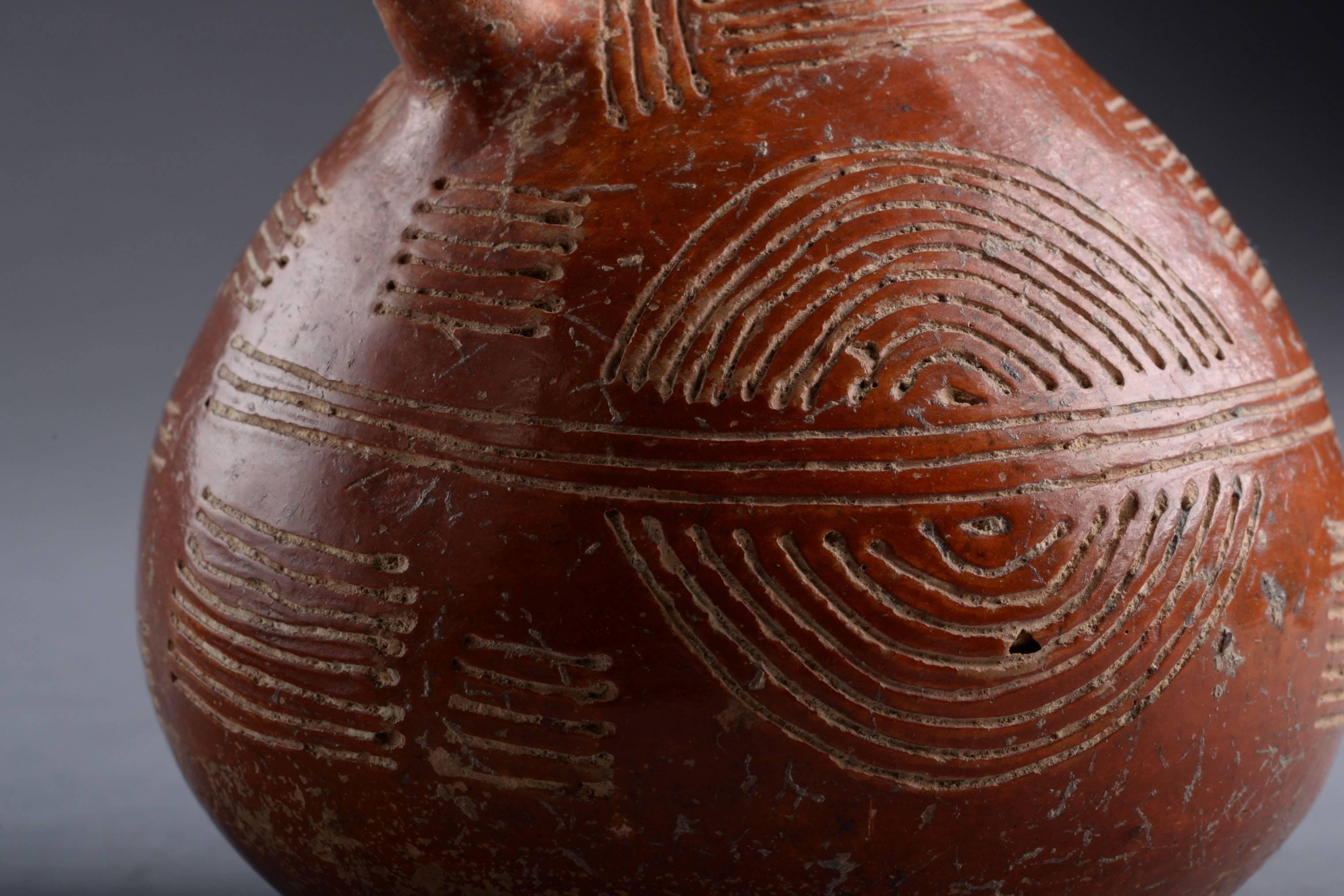 18th Century and Earlier Cypriot Early Bronze Age Red Polished Ware Beaked Jug, 2300 BC