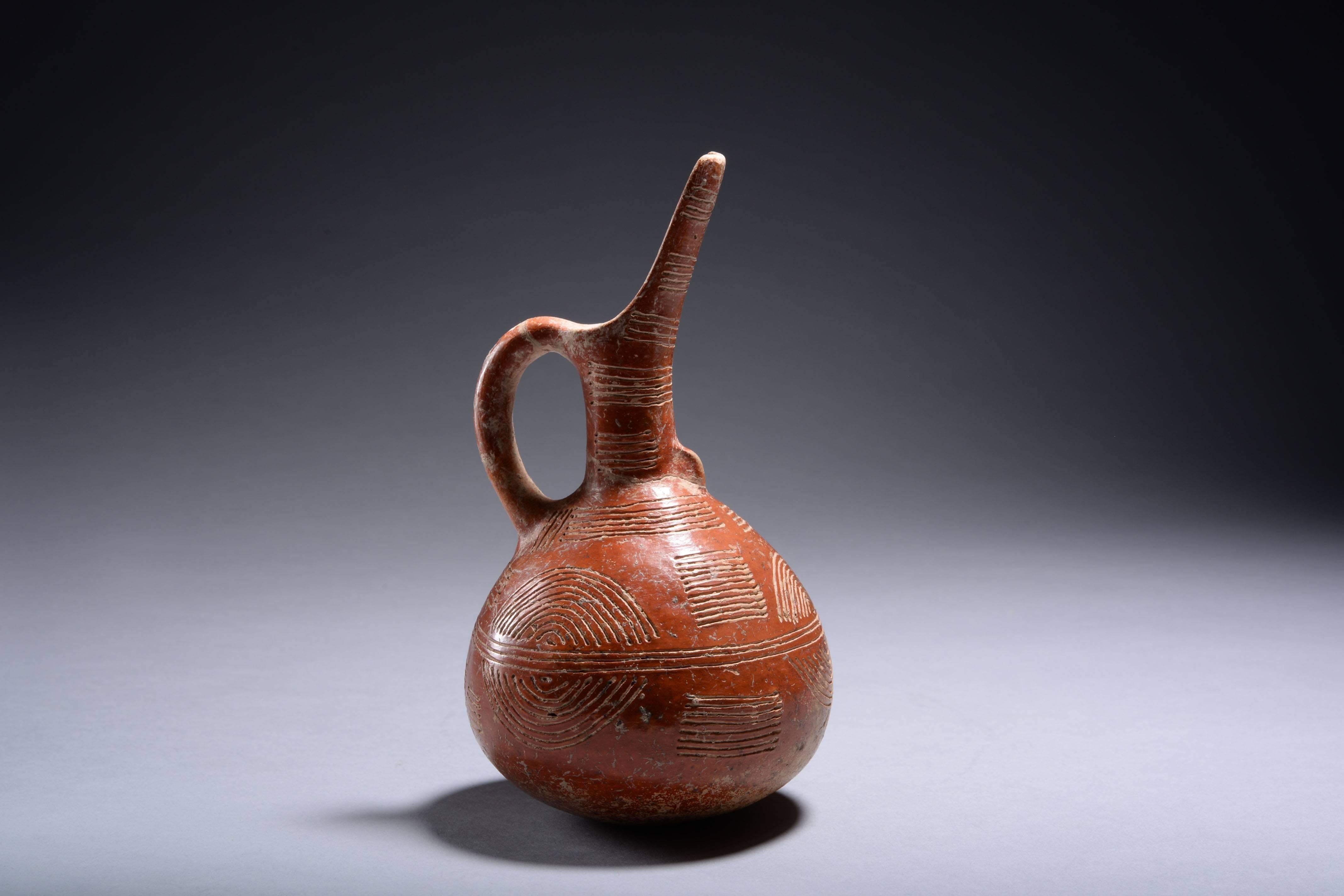 European Cypriot Early Bronze Age Red Polished Ware Beaked Jug, 2300 BC