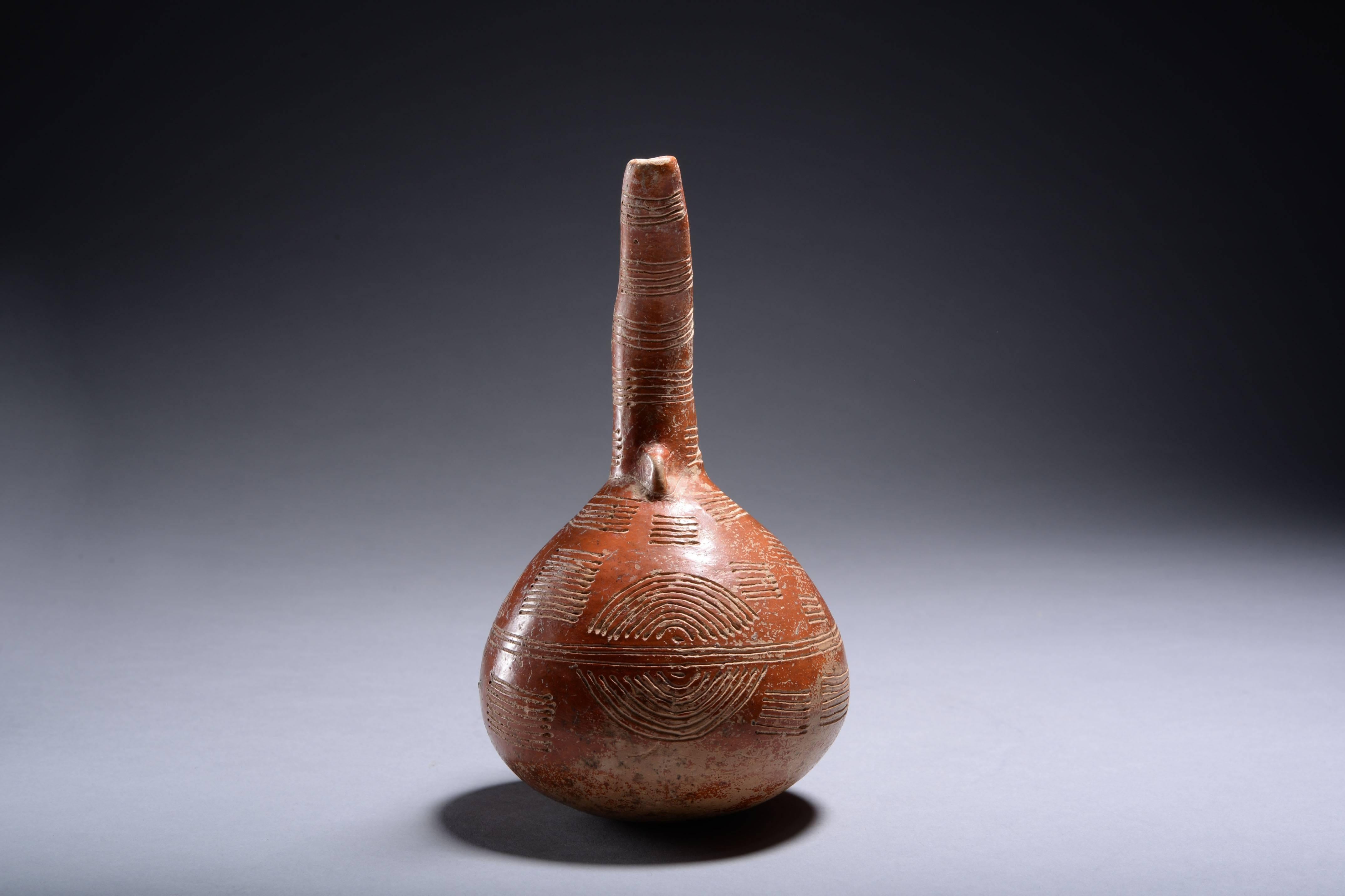 Cypriot Early Bronze Age Red Polished Ware Beaked Jug, 2300 BC In Excellent Condition In London, GB