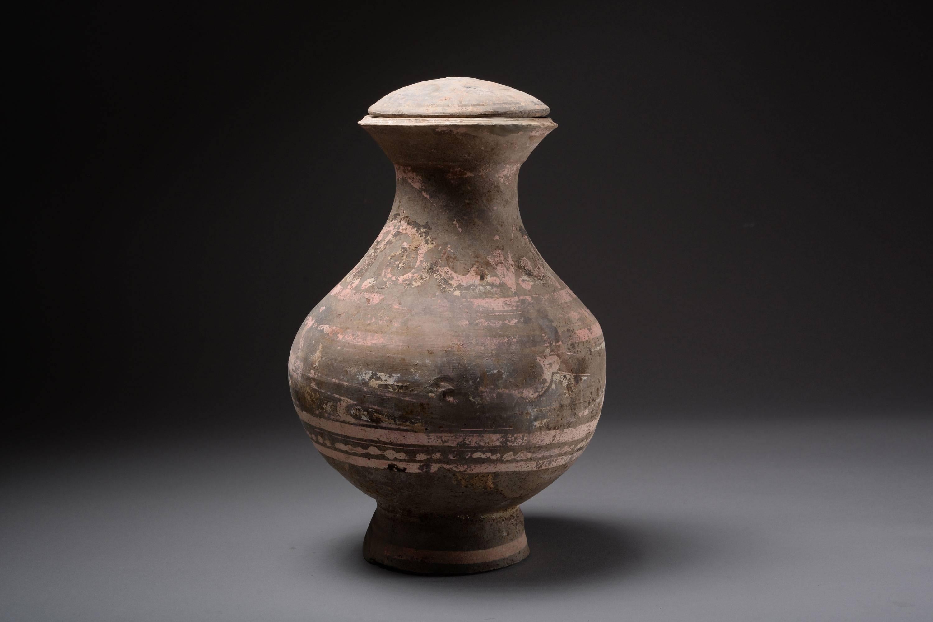 18th Century and Earlier Ancient Chinese Han Dynasty Terracotta Hu Vase - 206 BC