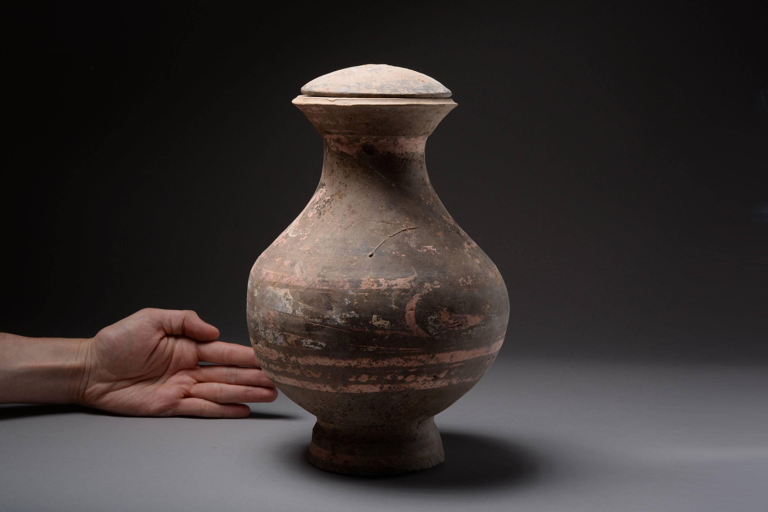 Ancient Chinese Han Dynasty Terracotta Hu Vase - 206 BC In Good Condition In London, GB