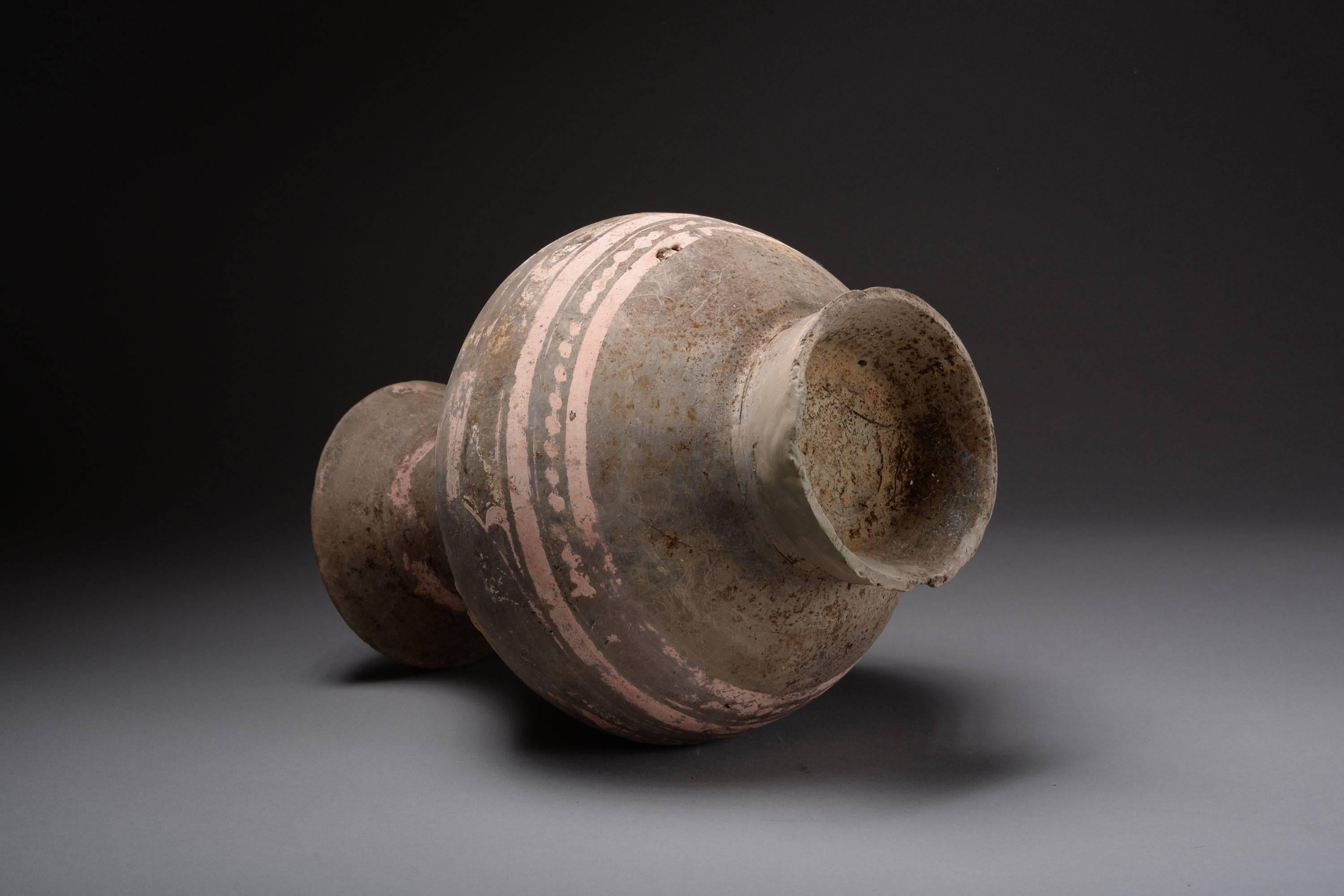 Ancient Chinese Han Dynasty Terracotta Hu Vase - 206 BC 2