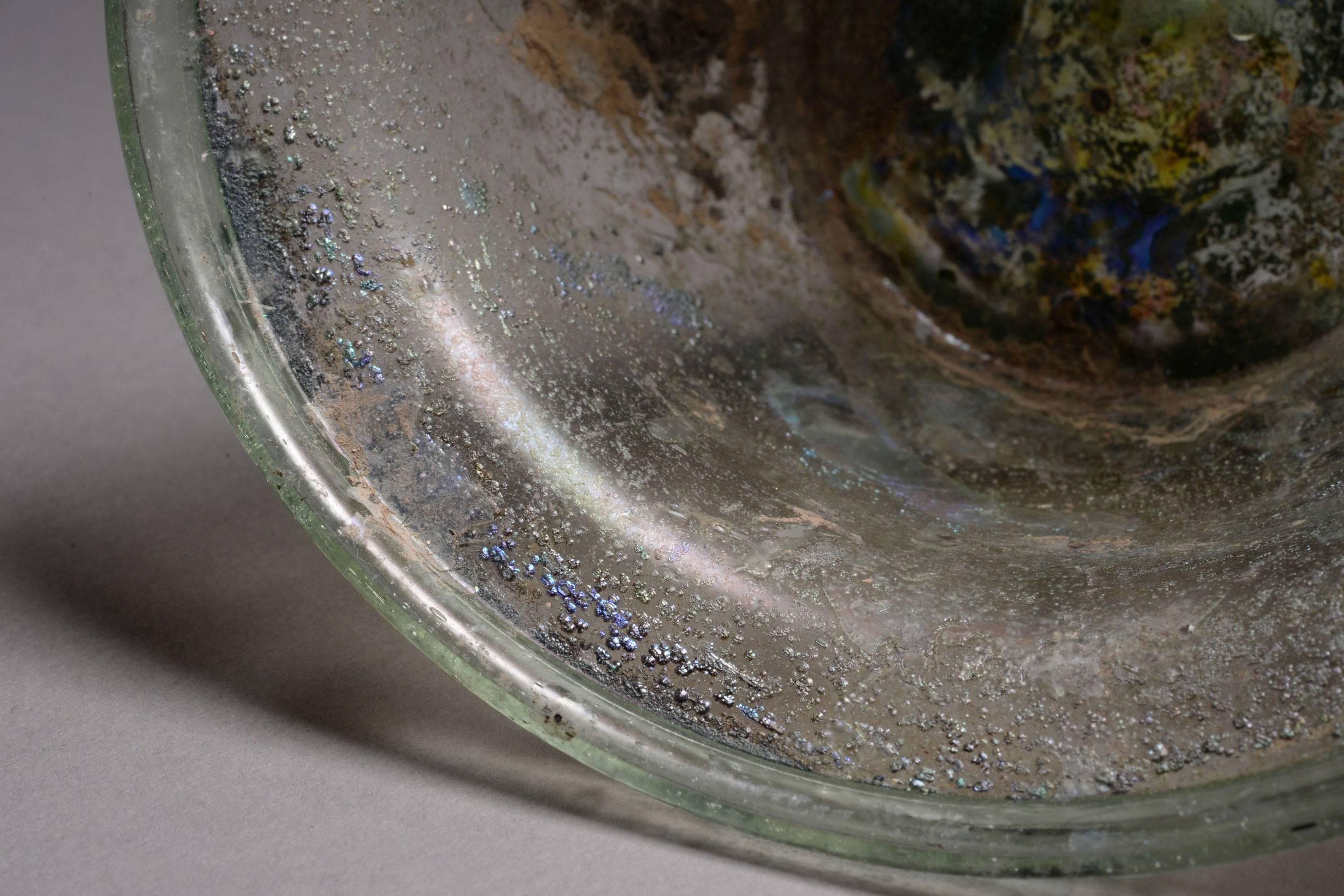 Ancient Roman Glass Patella Cup, 100 AD 2