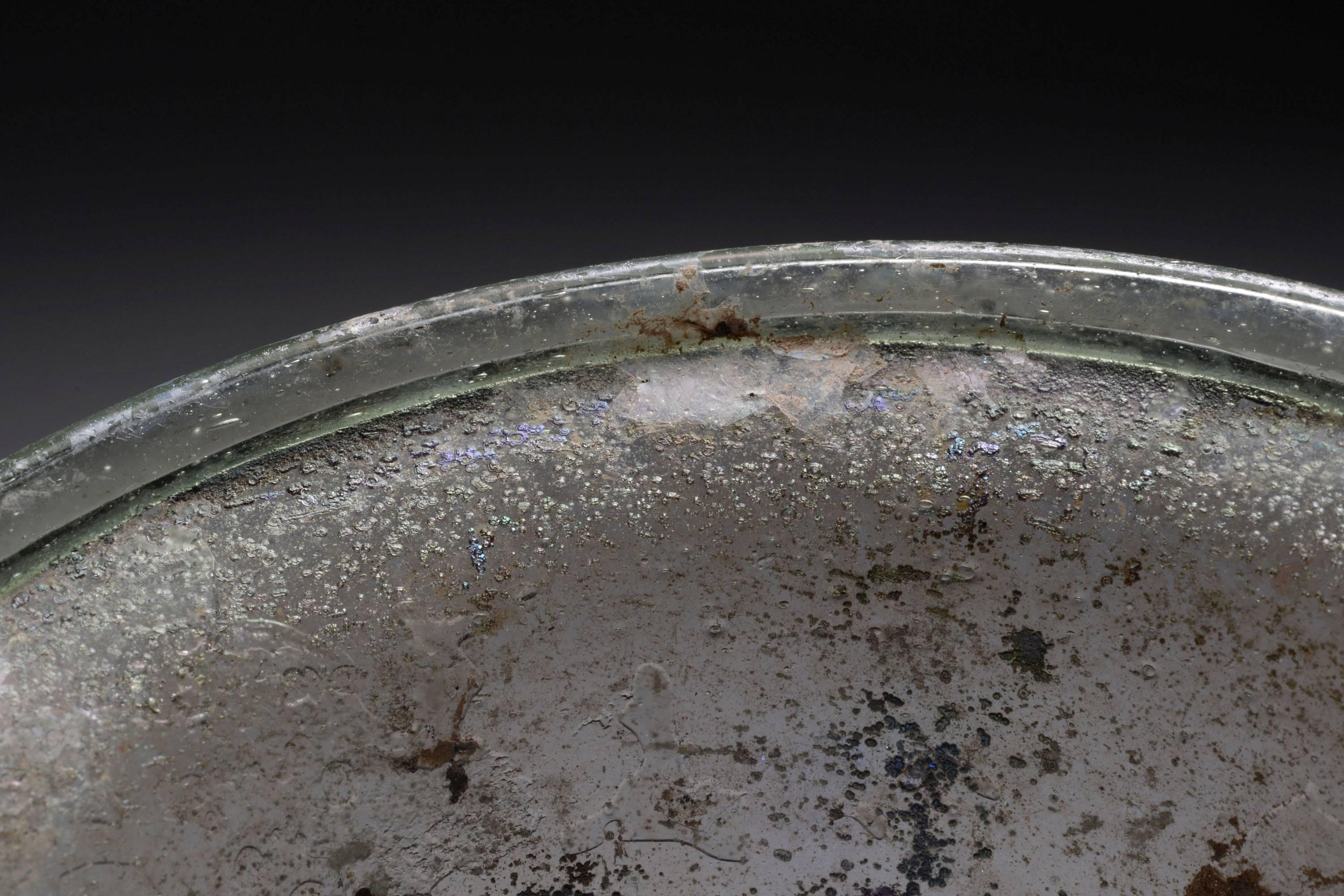 Ancient Roman Glass Patella Cup, 100 AD 3
