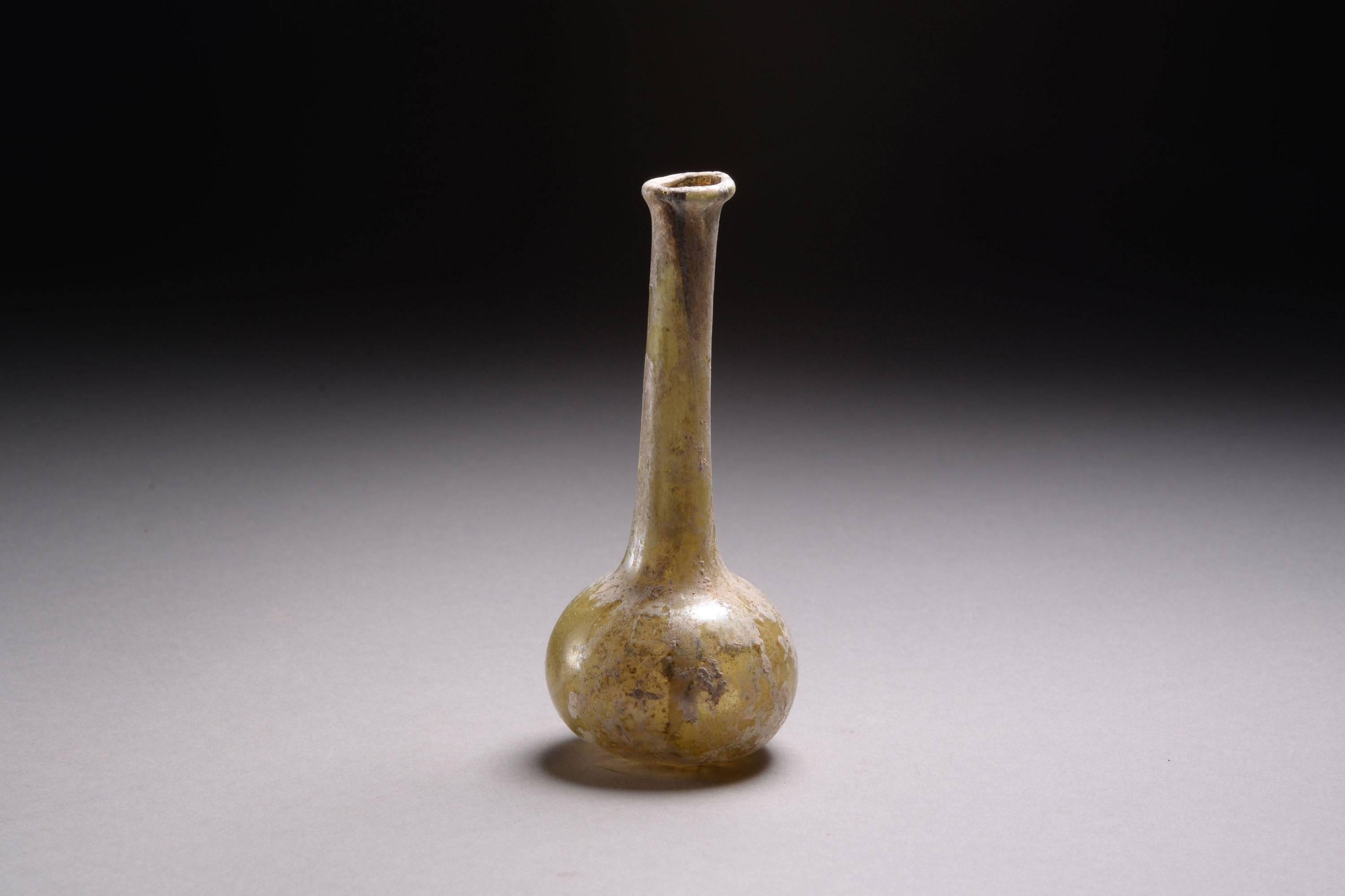 Ancient Roman Glass Vase, 150 AD In Excellent Condition In London, GB