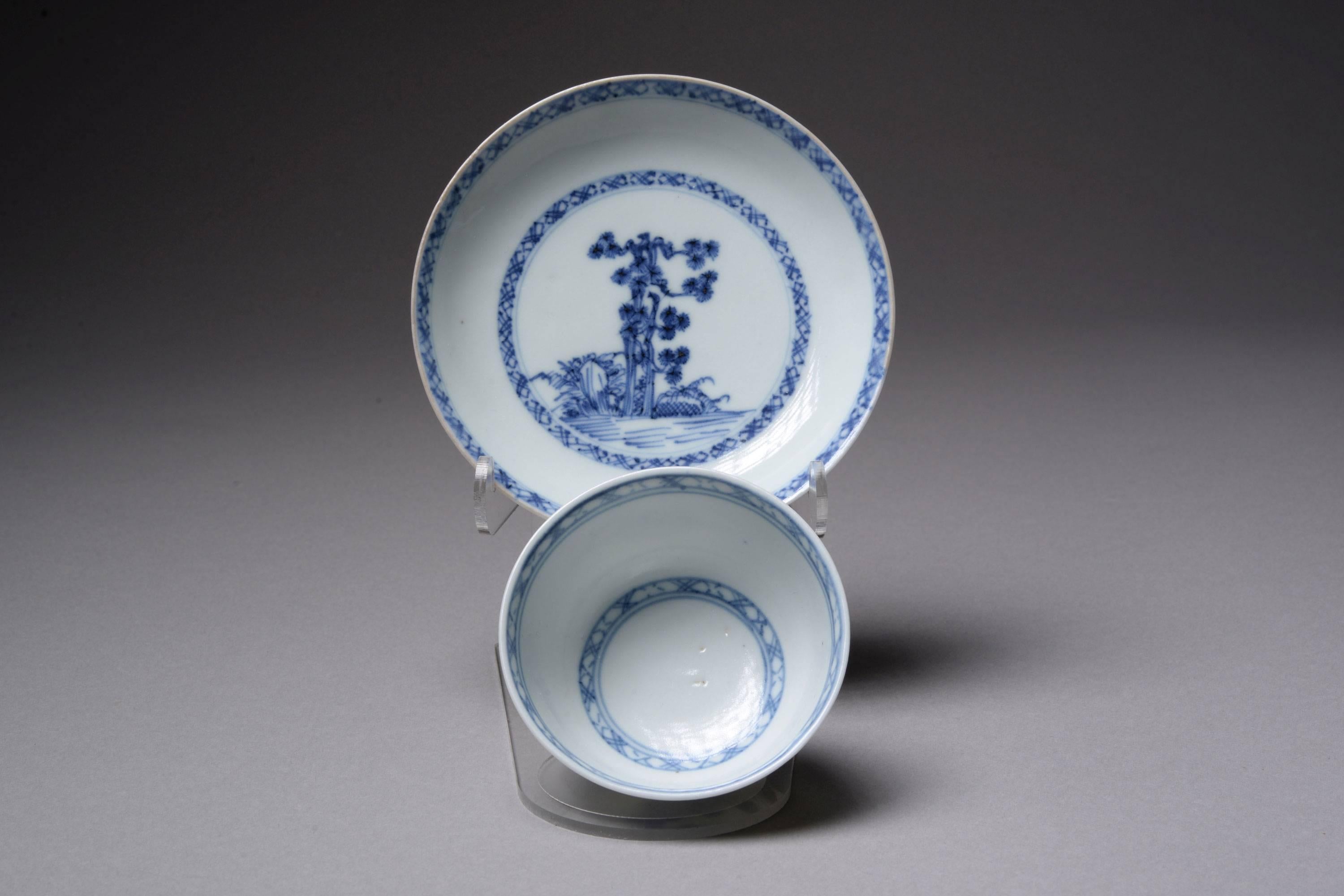 Mid-18th Century Shipwreck Salvaged Porcelain Tea Set from the Nanking Cargo 