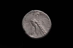 Ancient Jewish Silver Temple Tax Shekel, 40 BC