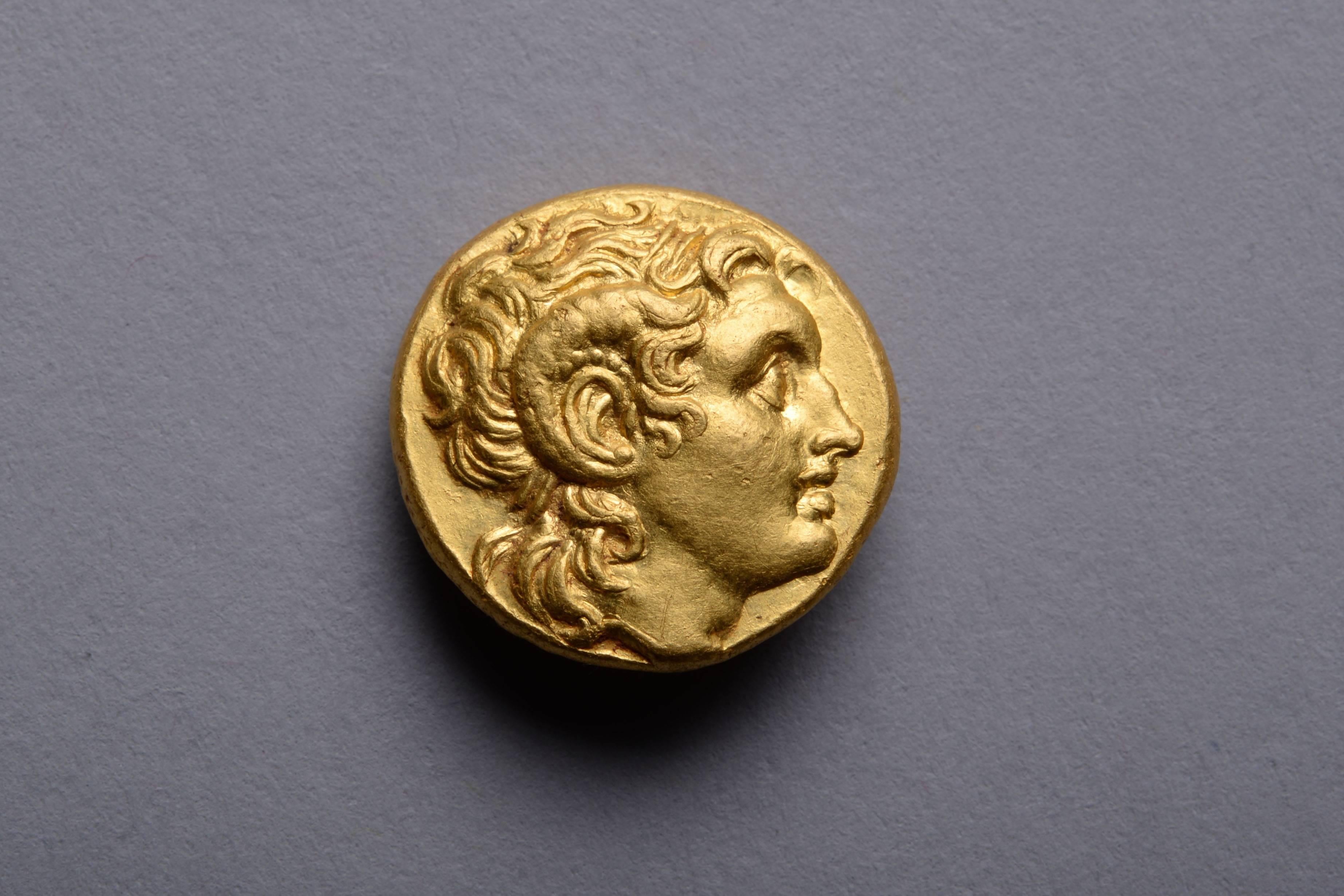 Classical Greek Ancient Greek Gold Coin of Alexander the Great, 305 BC