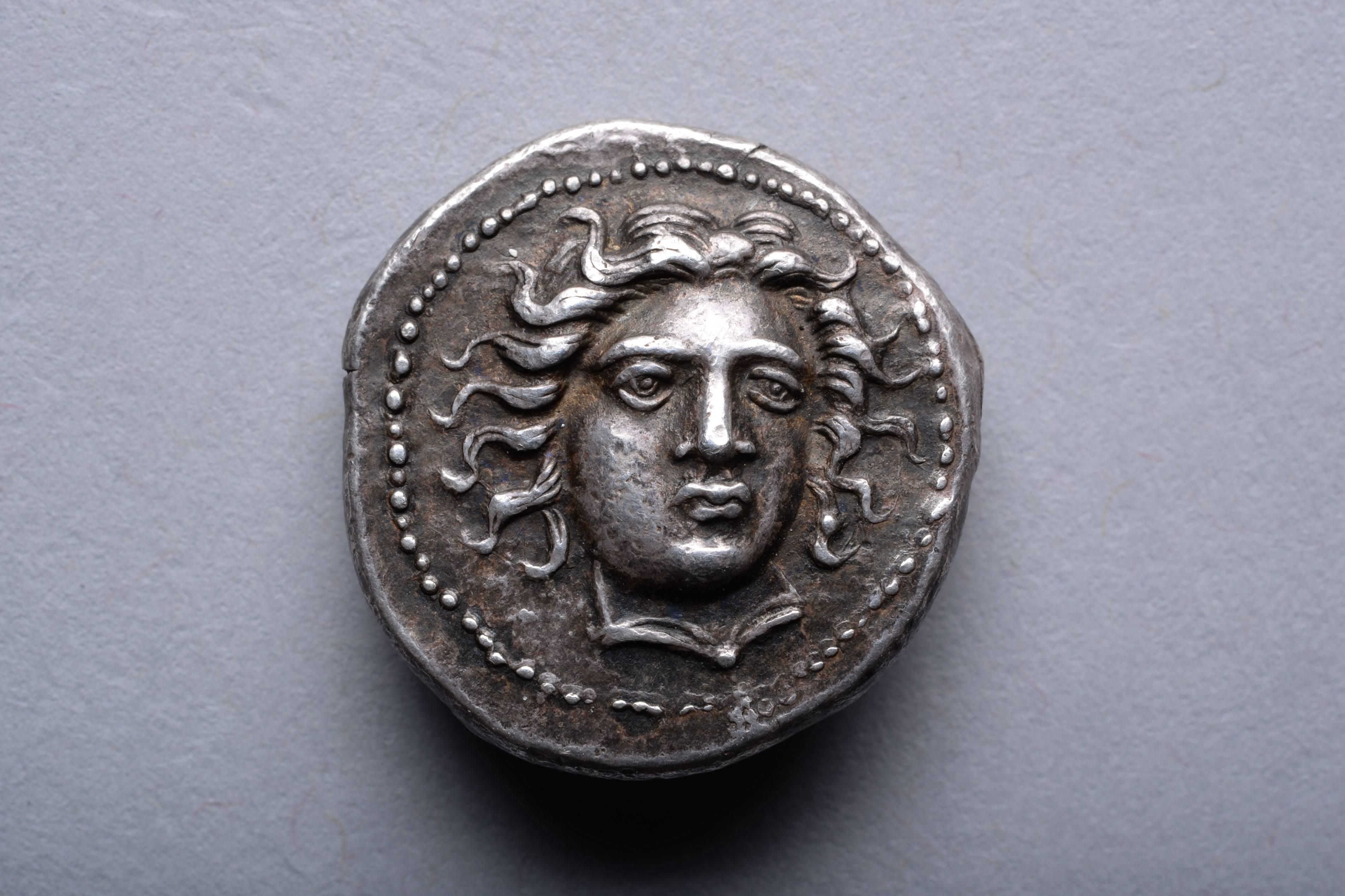 Classical Greek Ancient Greek Silver Drachm from Larissa, 400 BC