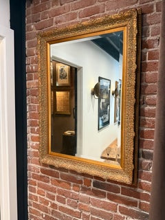 Vintage Beveled Gilt Frame Mirror; Elegant Wall Mirror