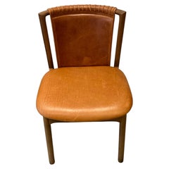 Leather Stitch Side Chair; Nettlewood Frame and Saddle Leather upholstery