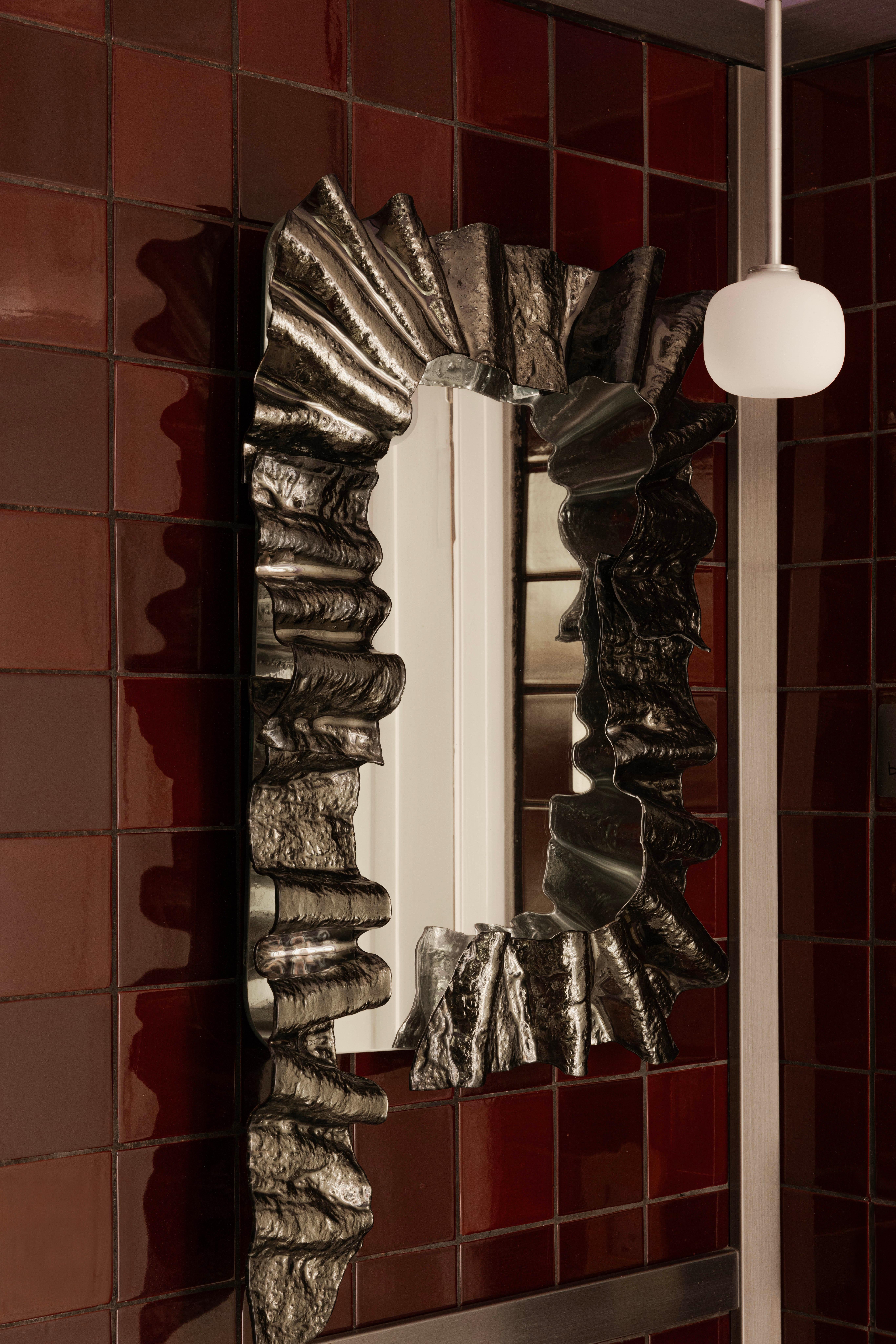 Mexicain Dérouler - Miroir mural en verre en vente