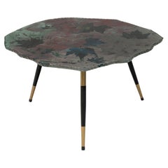 1950's Duilio Barnabé Dubé Fontana Arte Painted Eglomise Glass Coffee Table