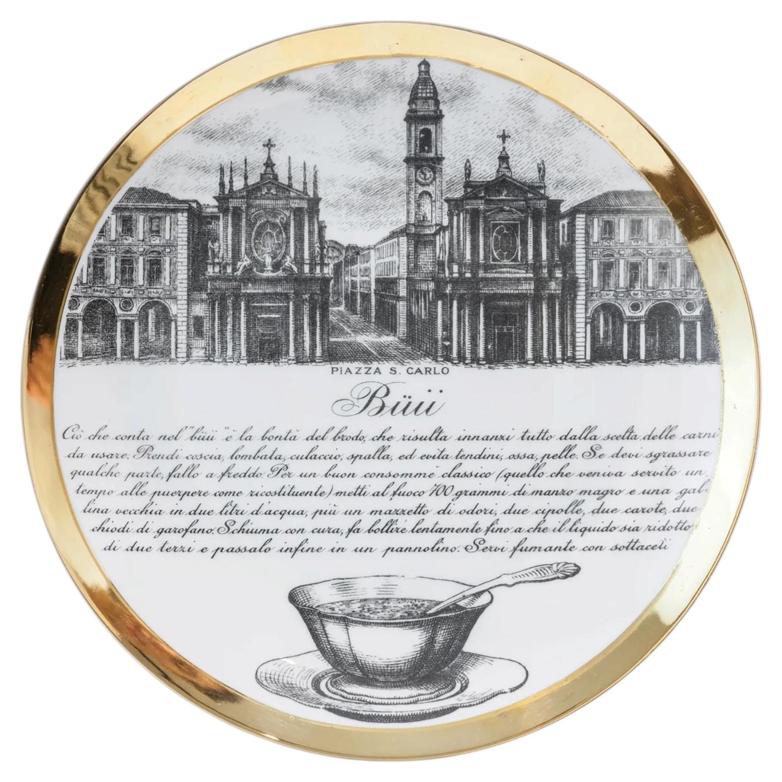 Piero Fornasetti, Zierteller „Büii“, um 1950, Italien