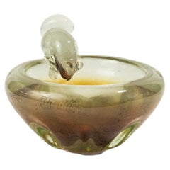 Alfredo Barbini, Squirrel ashtray or Bowl, Murano glass, Italy, circa 1938