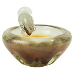Alfredo Barbini, Squirrel ashtray or Bowl, Murano glass, Italy, circa 1938