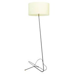 French Maison Lunel Floor Lamp with magazine rack, circa 1950