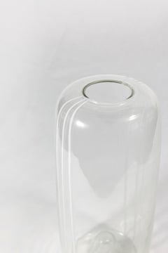 Hohe Vase aus klarem Murano-Glas von Carlo Moretti, Italien, um 1960