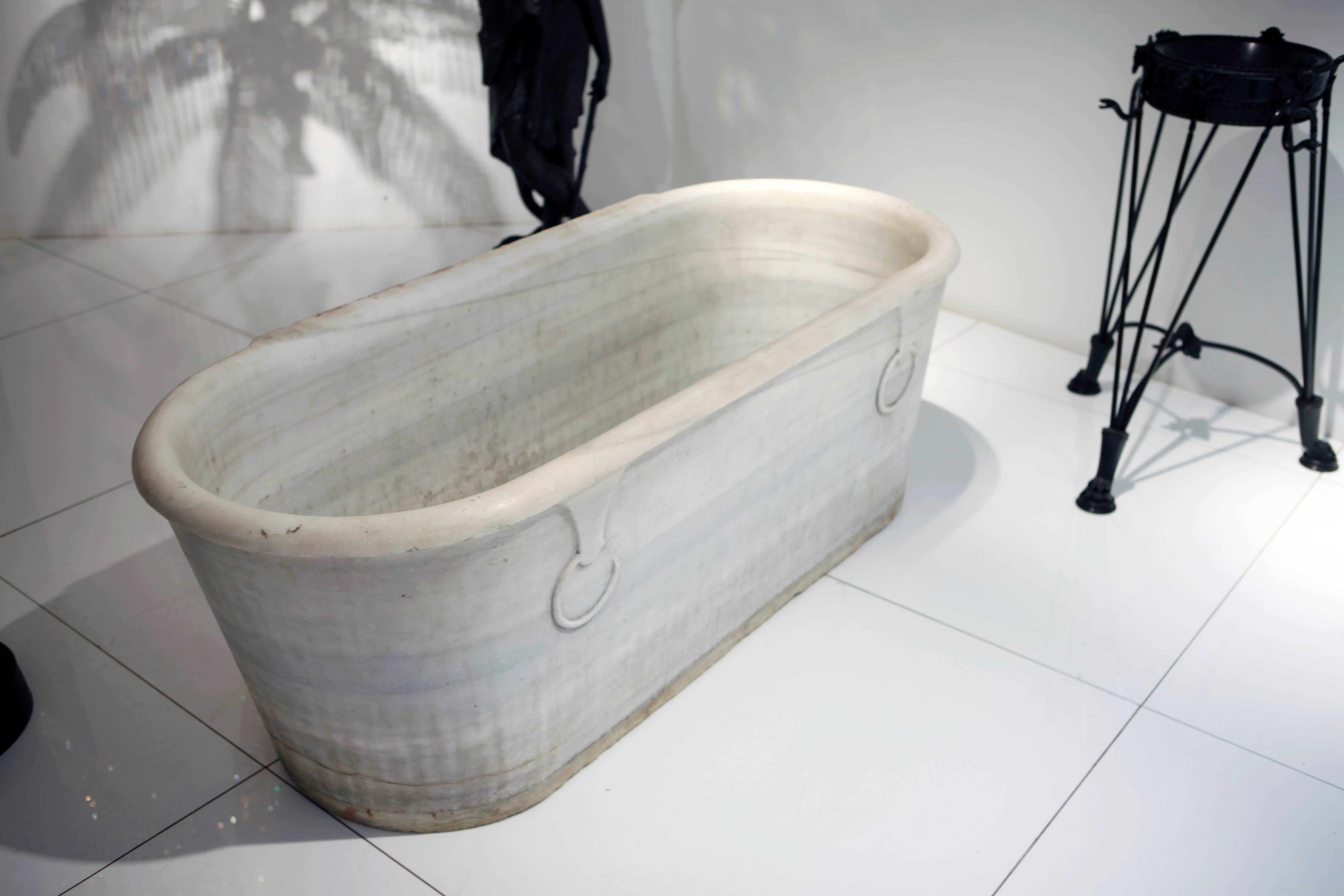 Italian Awesome Marble Neo-Roman Bathroom For Sale